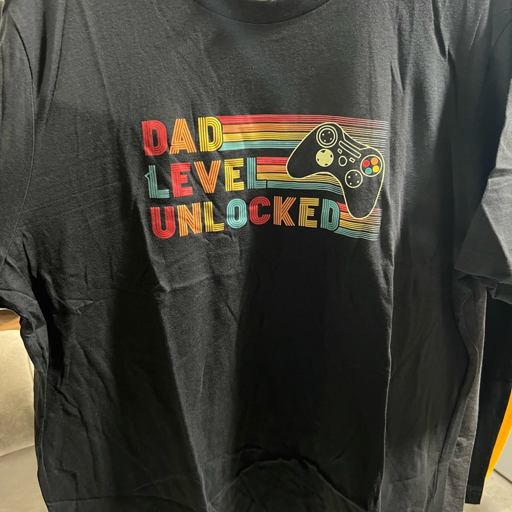 Abella Black 'Dad Level Unlocked' Kids T-Shirt
